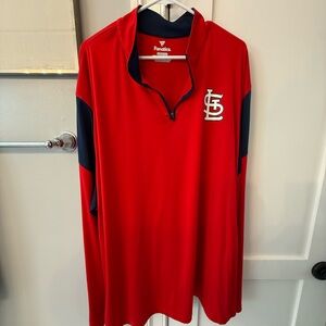 Fanatics Red and Navy Quarter-Zip Pullover